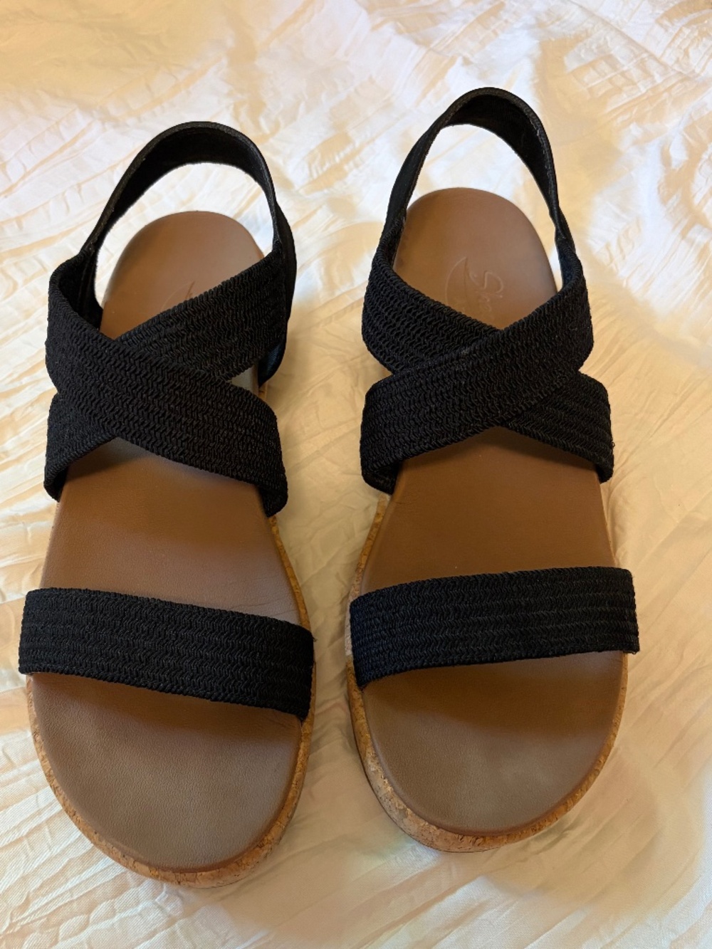 Skechers Arch Fit Beverlee, black wedges, size 11